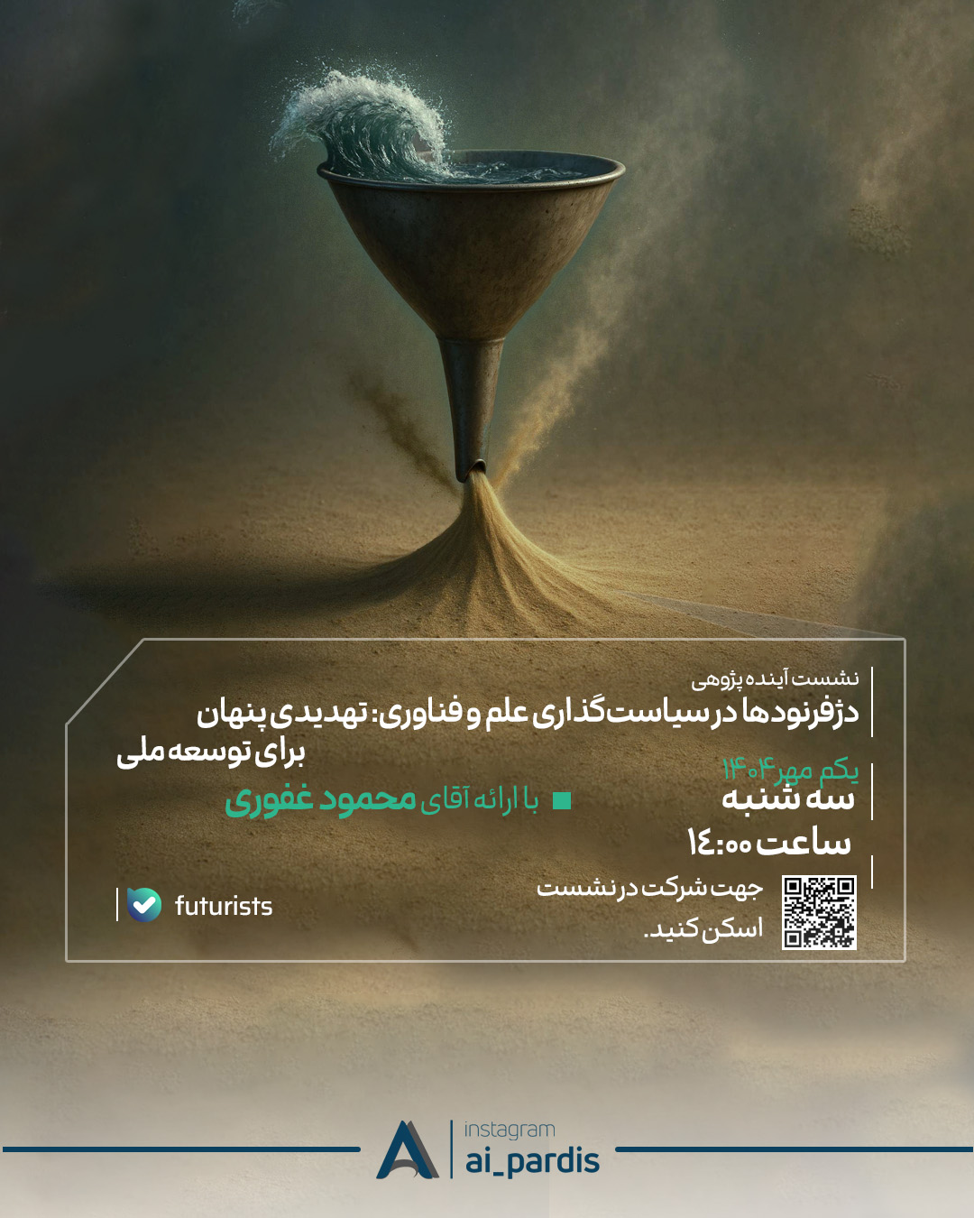 نشست آینده‌پژوهی با محوریت دژفرنودها در سیاست گذاری علم و فناوری: تهدیدی پنهان برای توسعه ملی.